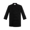 2025 new design zipper side opening estaurant hotel kitchen chef's coat uniform baker jacket wholesale Color Black
