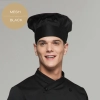 high quality fashion design toque chef hat Color mesh fabric black
