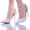 top quality fashion noble women bride shoes young girl party shoes Color white shoes heel 9cm