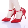 top quality fashion noble women bride shoes young girl party shoes Color red shoes heel 9cm