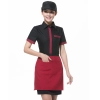 Classic Korea fashion high quality hotel workplace men women shirt uniform Color women short sleeve black