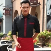 Classic Korea fashion high quality hotel workplace men women shirt uniform Color men long sleeve black
