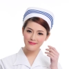 2015 fashion high quality nurse hat cap,multi designs Color white ( three bar)