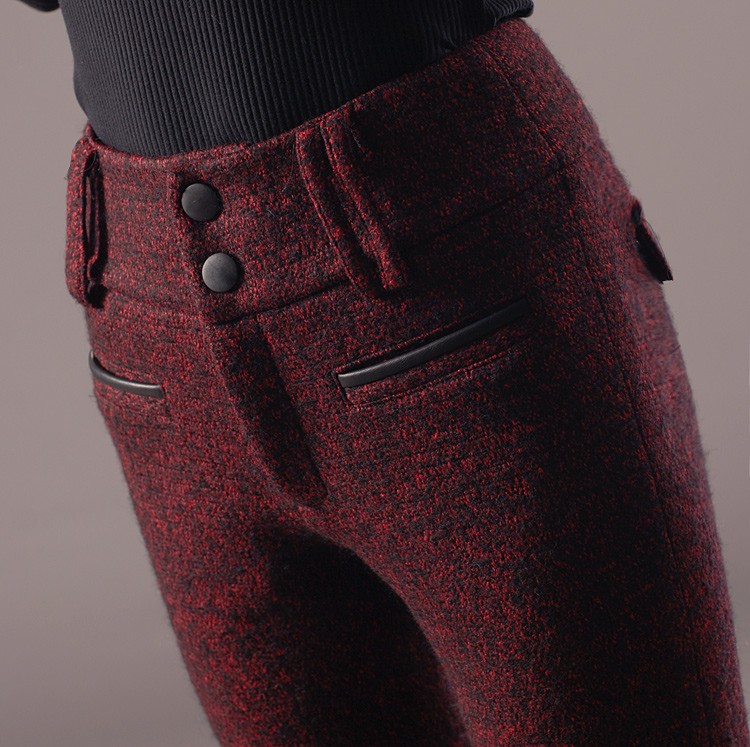 upgrade fashion wool comfortable women flared pant trouser