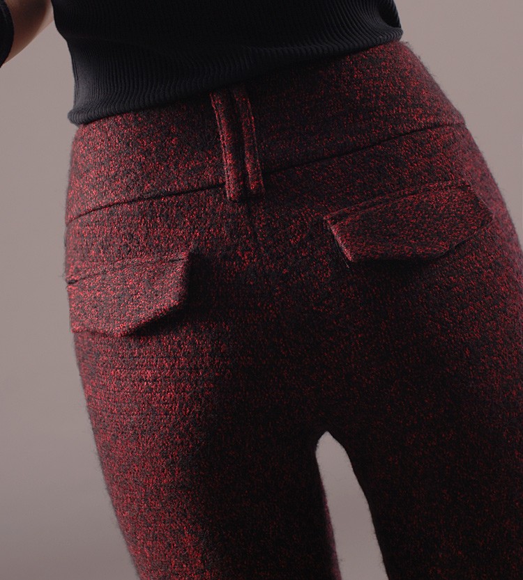 upgrade fashion wool comfortable women flared pant trouser