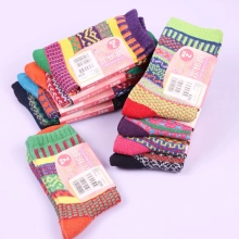 fashion cotton linen blends medium thick women's socks