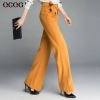 fashion bow belt flare pant for women Color Orange