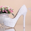 lace pearl young girls prom party wedding shoes pumps