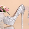 Transparent fashion chic crystal dance shoes high heel shoes women pumps