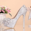 cute fashion great quality women's crystal shoes,princess high heels