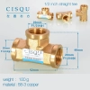 58-3 copper pipe fittings straight tee  true “Y” tee Color color 6