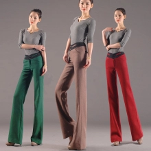 comfortable smooth fashion woolen women's flare pants