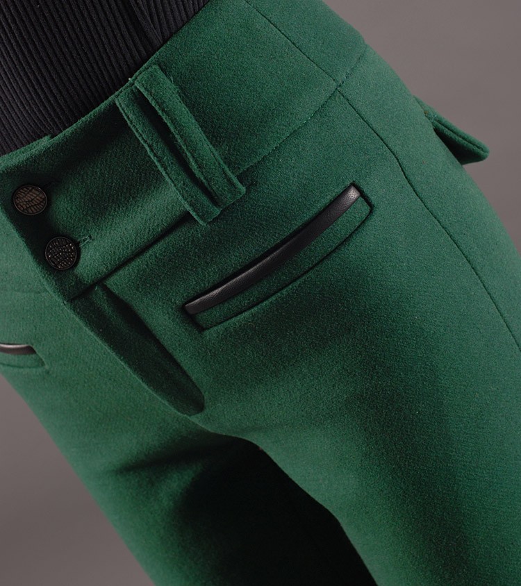 new woolen warm winter women's wide leg trousers flare pant