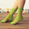 cute fox head print cotton young lady women socks