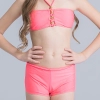 fashion wrapped chest teen girl  swimwear two piece set Color 4