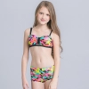 cute applique child girls swimwear bikini cloth floral Color 7