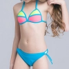 colorful-dashed hem girl swimwear girl bikini Color 11