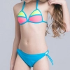 cute applique child girls swimwear bikini cloth floral