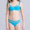 fashion wrapped chest teen girl  swimwear two piece set