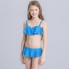 fashion wrapped chest teen girl  swimwear two piece set