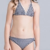 black white stripes little girl bikini swimwear Color 17