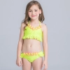 colorful-dashed hem girl swimwear girl bikini