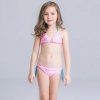 cute applique child girls swimwear bikini cloth floral Color 22