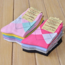 fashion quilted dash print women socks