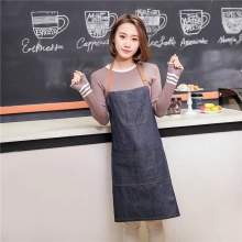 unisex denim pocket halter waiter apron chef apron housekeeping  apron