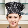 high quality black and white square print chef hat Color color 14