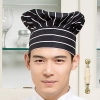 high quality black and white square print chef hat