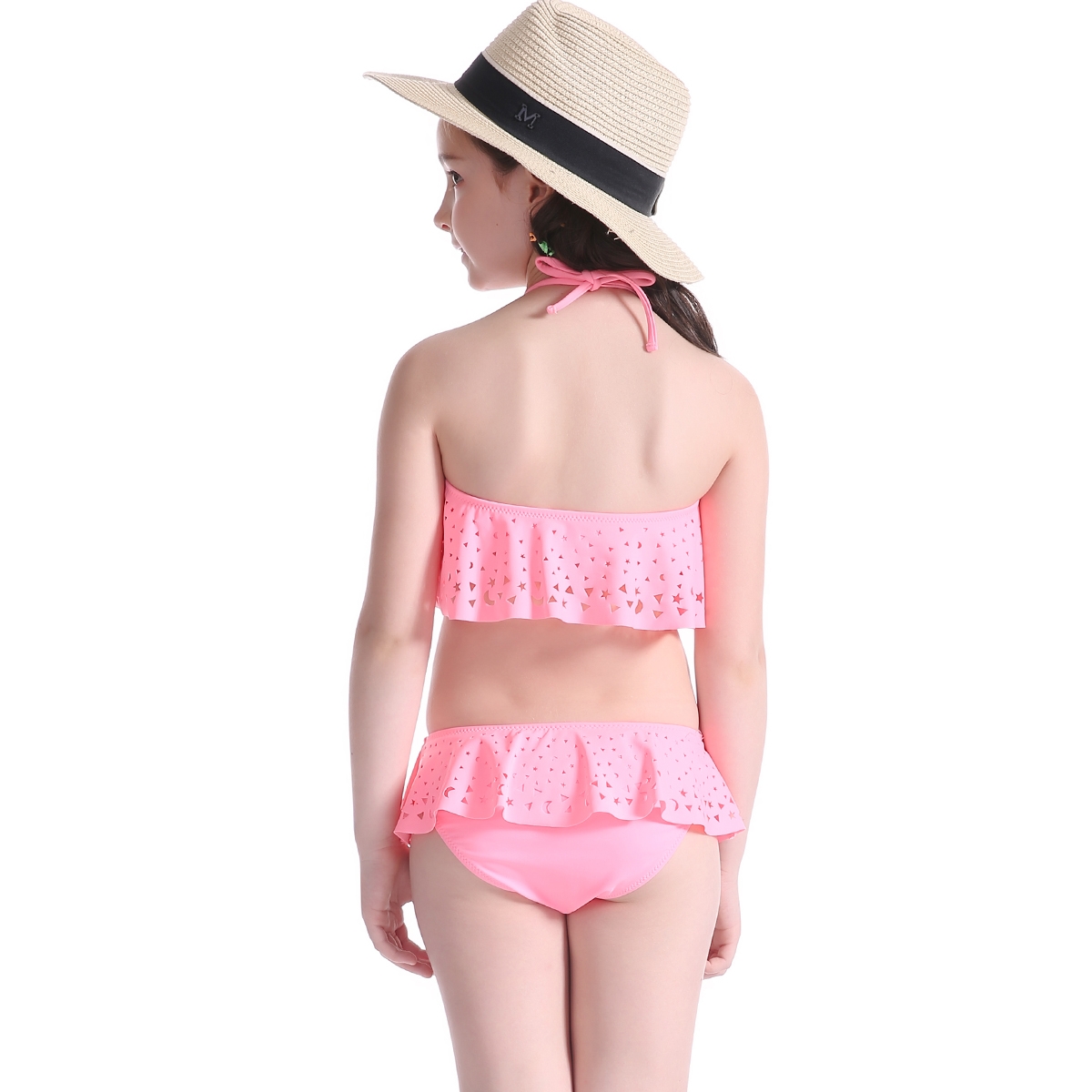 watermelon color girl bikini swimsuit swimwear