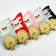 cute bear pattern wool thicken women sock