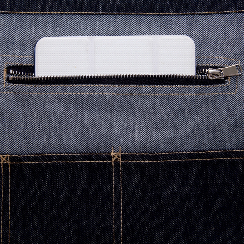 fashion trend denim fabric short chef waiter apron Official Authentic High Cost-Performance