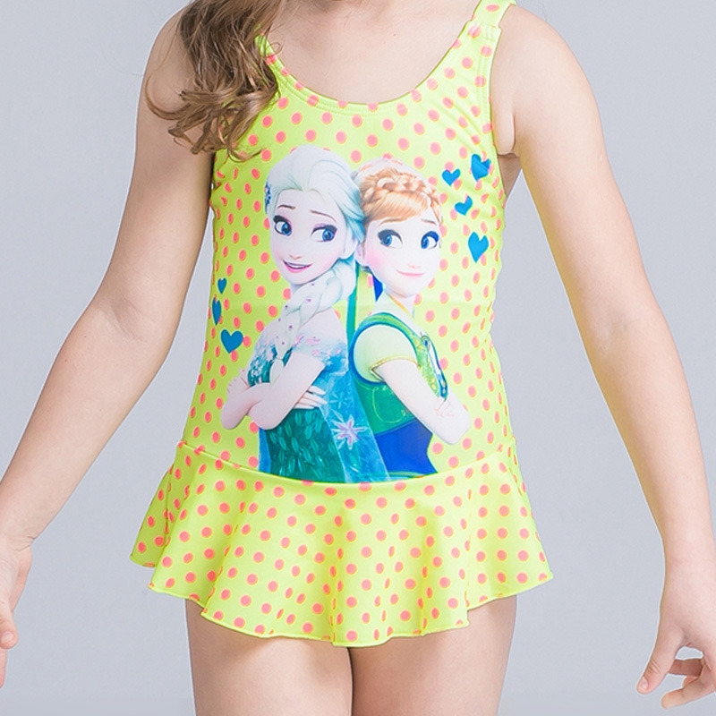 print two piece teen girl swimwear set