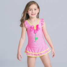 flower print one-piece girl swimwear