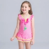 flower print one-piece girl swimwear