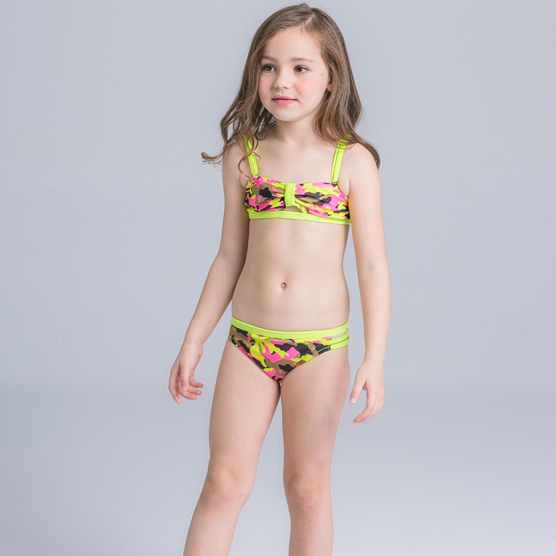 fashion camouflage stripes girl bikini swimwear
