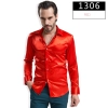 fashion casual Imitation silk men shirt