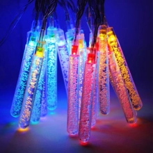 hotel restaurant solar light string LED strip courtyard decoration colored lights Christmas garden decoration tube lights