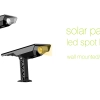 wall mounted/insert ground solar panel led spot lamp