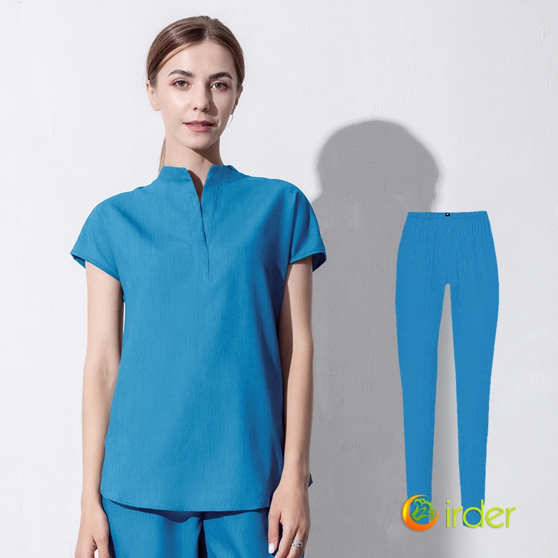 2025 Europe upgraded blue surgical medical scrubs suits jacket pant