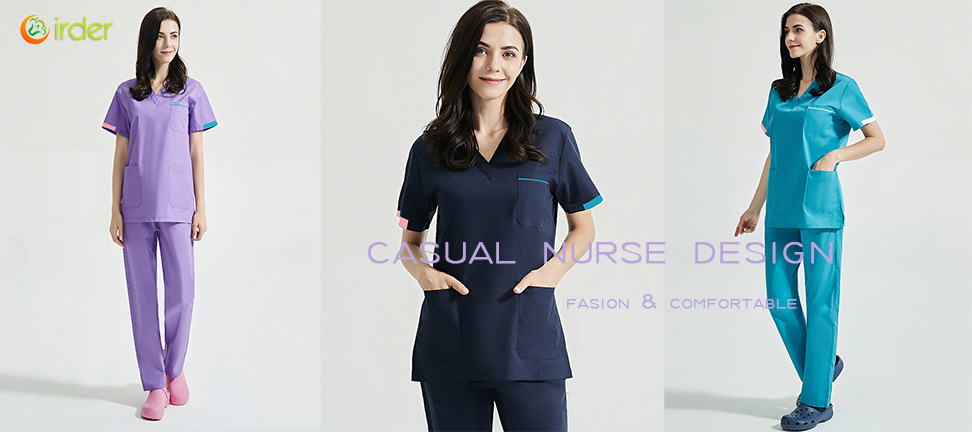 2022 Europe surgical medical care beauty salon workwear nurse scrubs suits jacket pant