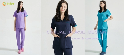 2024 Europe surgical medical care beauty salon workwear nurse scrubs suits jacket pant
