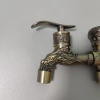 multiple purpose vintage old style dragon pattern 1 in 2 out household faucet
