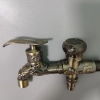 multiple purpose vintage old style dragon pattern 1 in 2 out household faucet