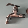 Europe style distress  copper color alloy metal meterial basin household sink tap solid color washing machine adapter faucet Color copper color