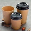 white disposable paper cups coffee tea cup single use customized log brand small quantity start from 1000pcs