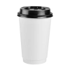 white disposable paper cups coffee tea cup single use customized log brand small quantity start from 1000pcs