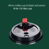 take way disposable coffee cup paper cup wholesale customization Color 90mm cup lid black (red)
